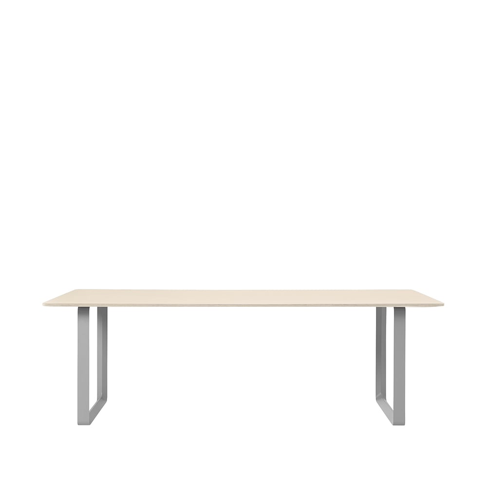 Muuto 70/70 ruokapöytä 225 x 90 cm Sand laminate-Plywood-Grey