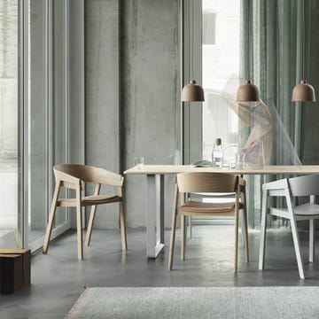 70/70 ruokapöytä 225 x 90 cm - Solid smoked oak-Black - Muuto