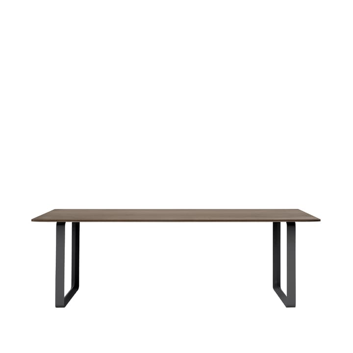 70/70 ruokapöytä 225 x 90 cm, Solid smoked oak-Black Muuto
