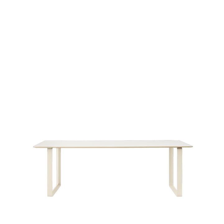 70/70 ruokapöytä 225 x 90 cm - White laminate-Plywood-Sand - Muuto