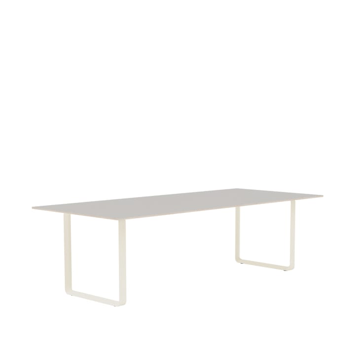 70/70 ruokapöytä 255 x 108 cm - Grey linoleum-Plywood-Sand - Muuto