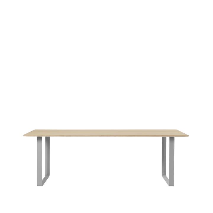 70/70 ruokapöytä 255 x 108 cm - Oak veener-Plywood-Grey - Muuto
