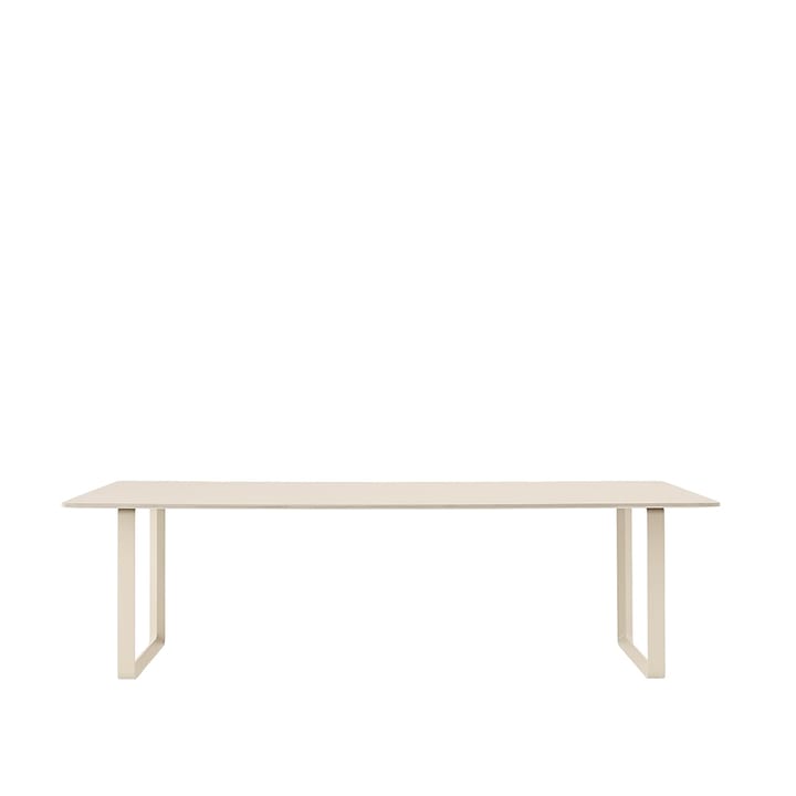 70/70 ruokapöytä 255 x 108 cm - Sand laminate-Plywood-Sand - Muuto