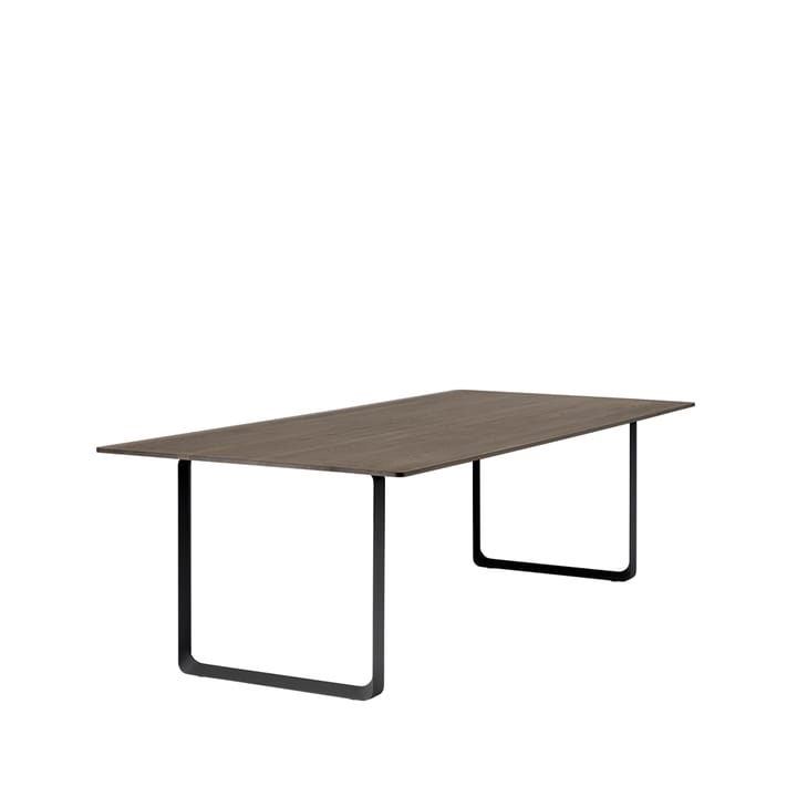 70/70 ruokapöytä 255 x 108 cm, Solid smoked oak-Black Muuto