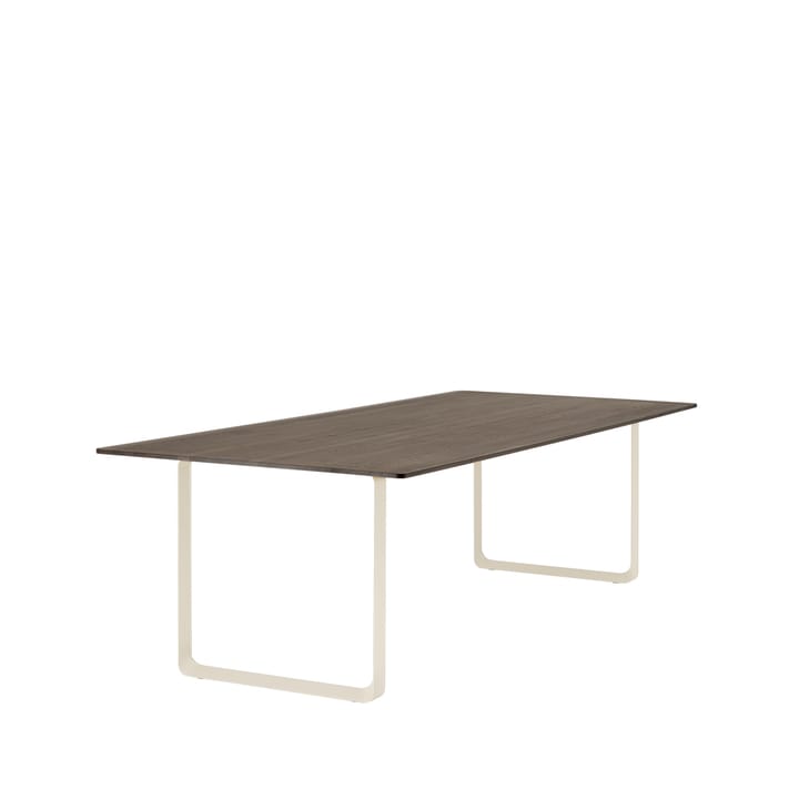 70/70 ruokapöytä 255 x 108 cm, Solid smoked oak-Sand Muuto