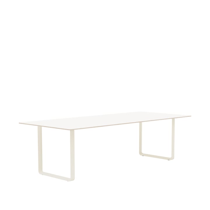 70/70 ruokapöytä 255 x 108 cm - White laminate-Plywood-Sand - Muuto