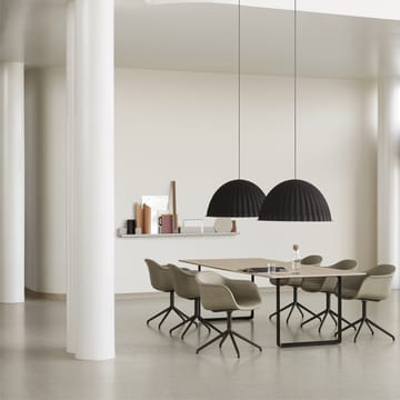 70/70 ruokapöytä 295 x 108 cm - Grey linoleum-Plywood-Grey - Muuto