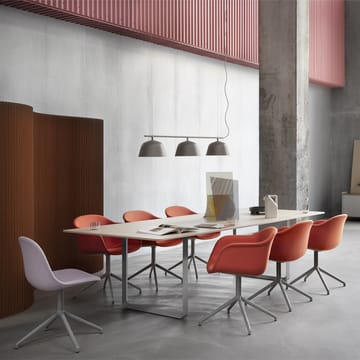70/70 ruokapöytä 295 x 108 cm - Grey linoleum-Plywood-Sand - Muuto