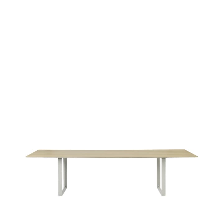 70/70 ruokapöytä 295 x 108 cm - Oak veneer-Plywood-Grey - Muuto