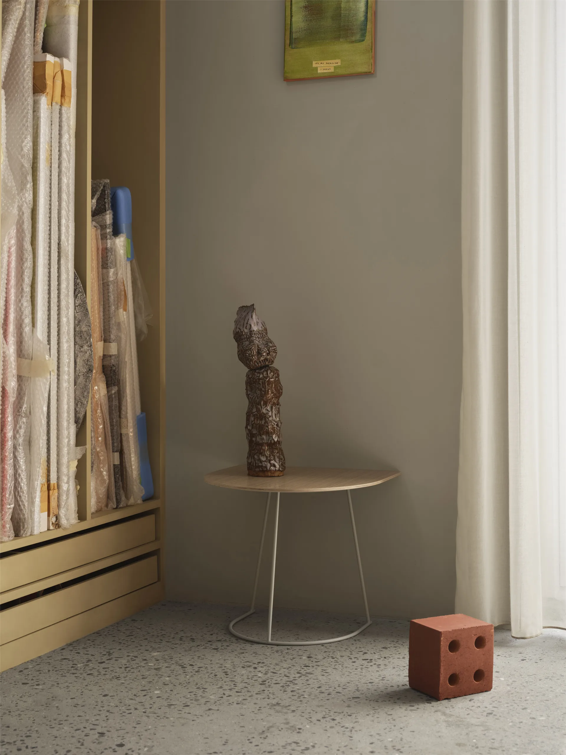 Airy sohvapöytä half size, Lakatttu tammi faneri-off white Muuto