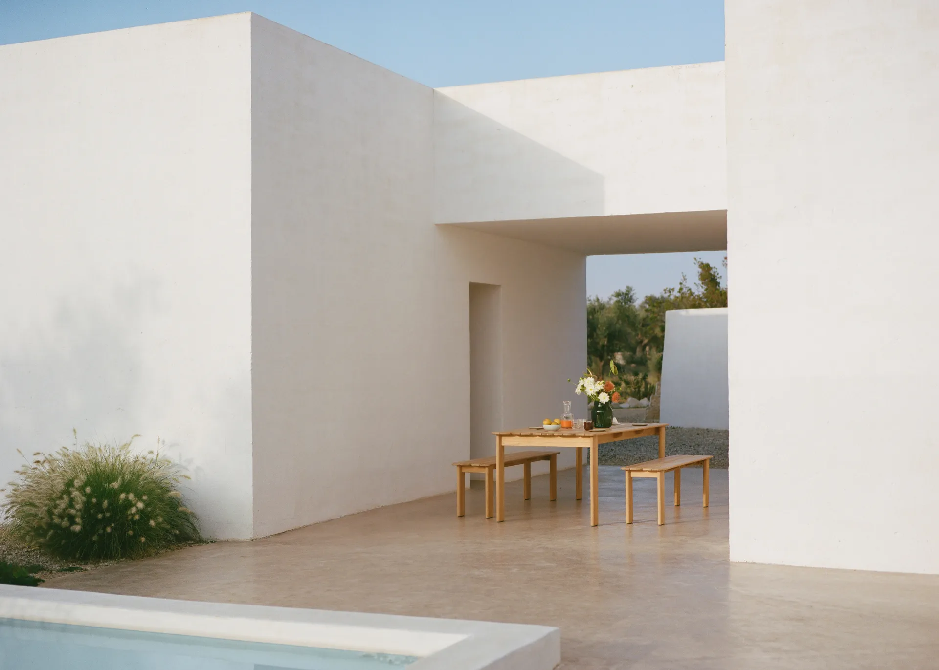 Assemble penkki, Tiikki, 180 cm Muuto