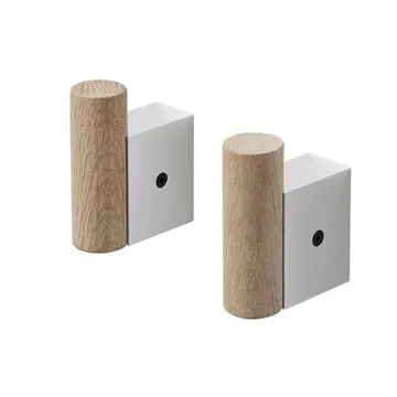 Attach vaateripustin 2-pakkaus - Oak-Aluminum - Muuto