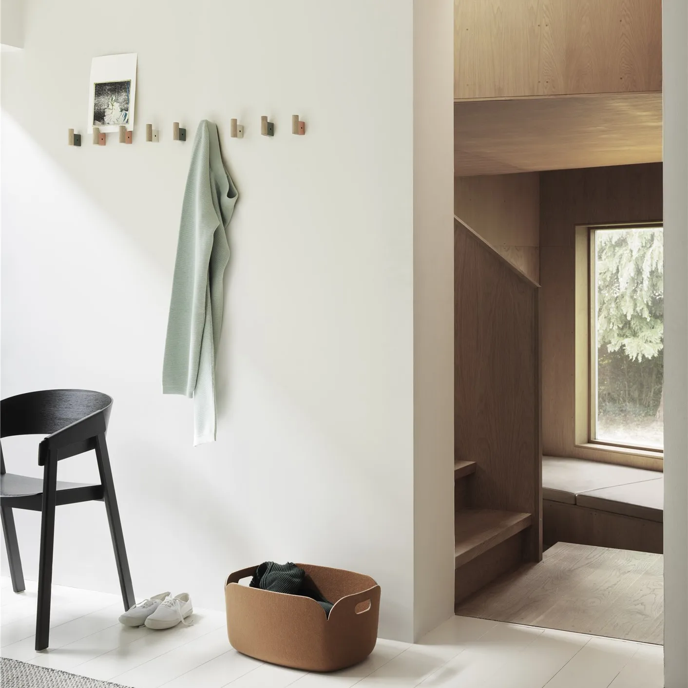 Attach vaateripustin 2-pakkaus, Oak-Aluminum Muuto