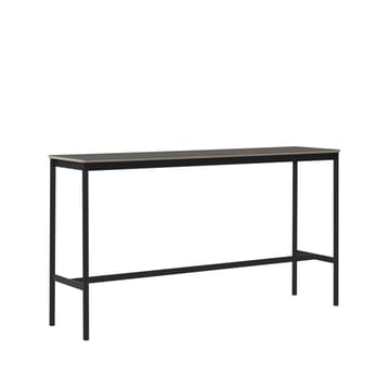 Base High -baaripöytä - Black linoleum, musta runko, vanerireuna, l 50 p 190 k 105 - Muuto