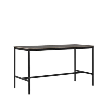 Base High -baaripöytä - Black linoleum, musta runko, vanerireuna, l 85 p 190 k 105 - Muuto