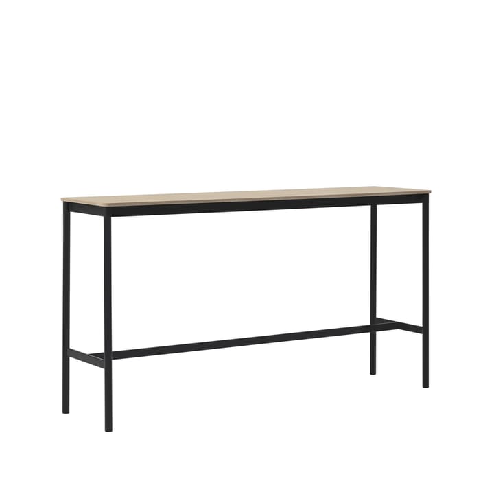 Base High -baaripöytä, Oak, musta runko, vanerireuna, l 50 p 190 k 105 Muuto