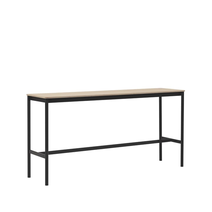 Base High -baaripöytä, Oak, musta runko, vanerireuna, l 50 p 190 k 95 Muuto