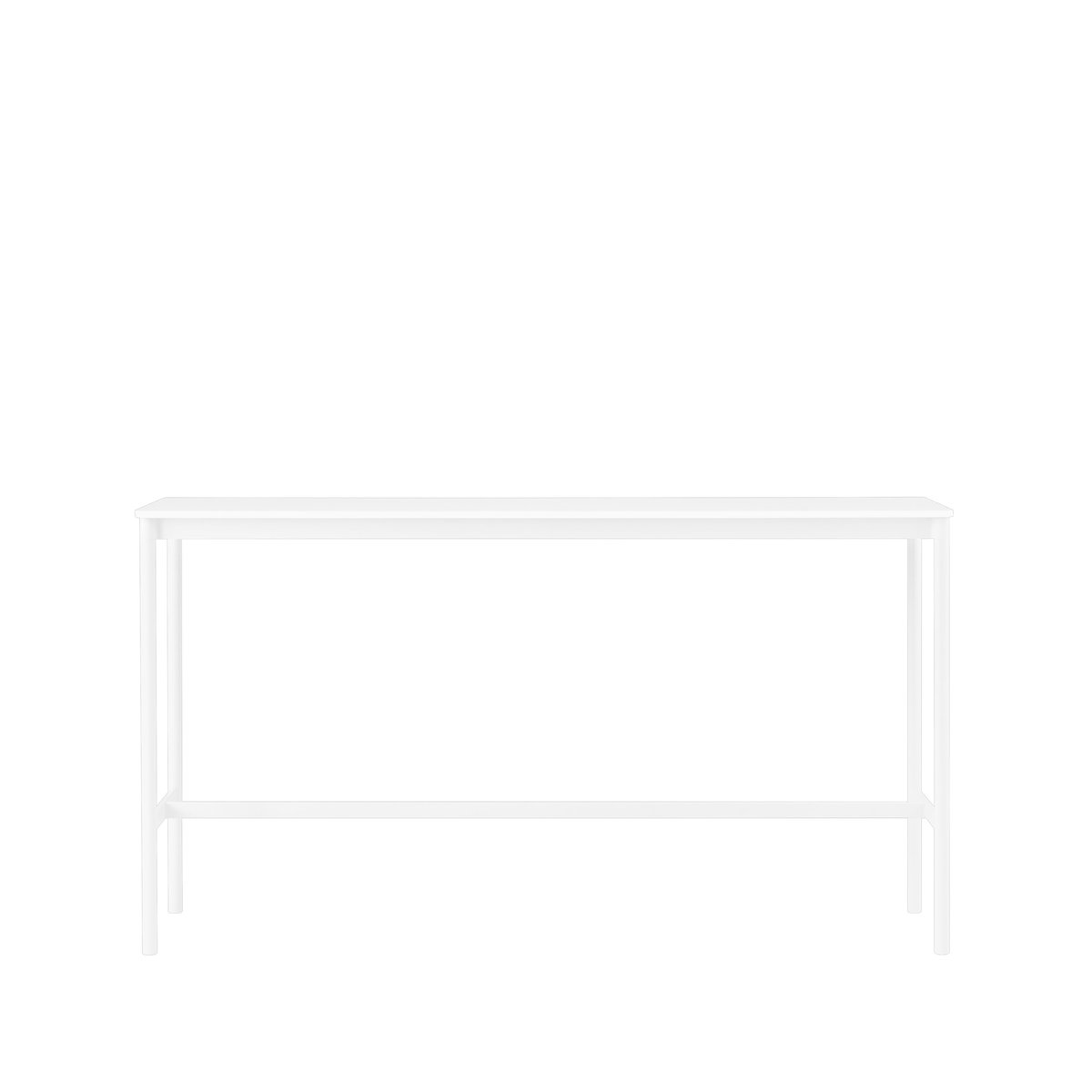 Muuto Base High -baaripöytä White laminate valkoinen runko abs-reuna l 50 p 190 k 105