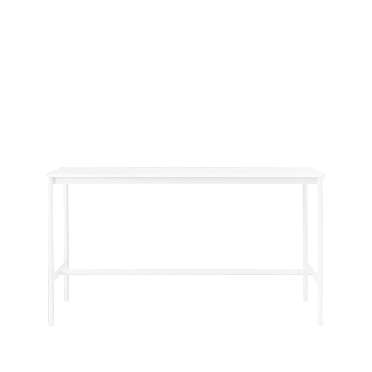 Muuto Base High -baaripöytä White laminate valkoinen runko abs-reuna l 85 p 190 k 105