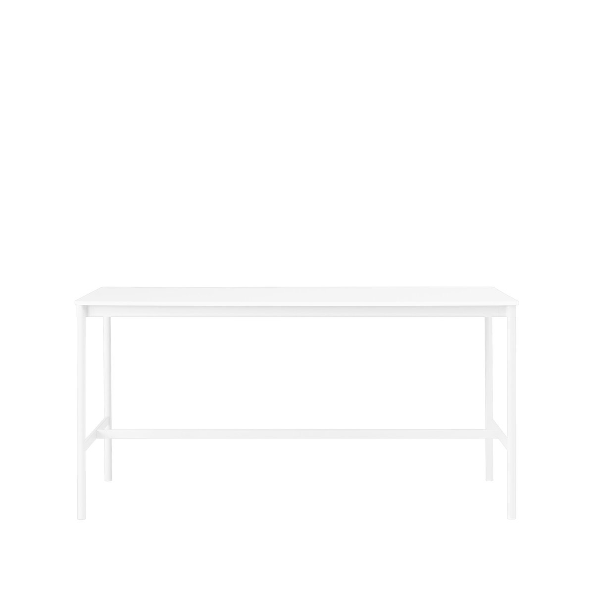 Muuto Base High -baaripöytä White laminate valkoinen runko abs-reuna l 85 p 190 k 95