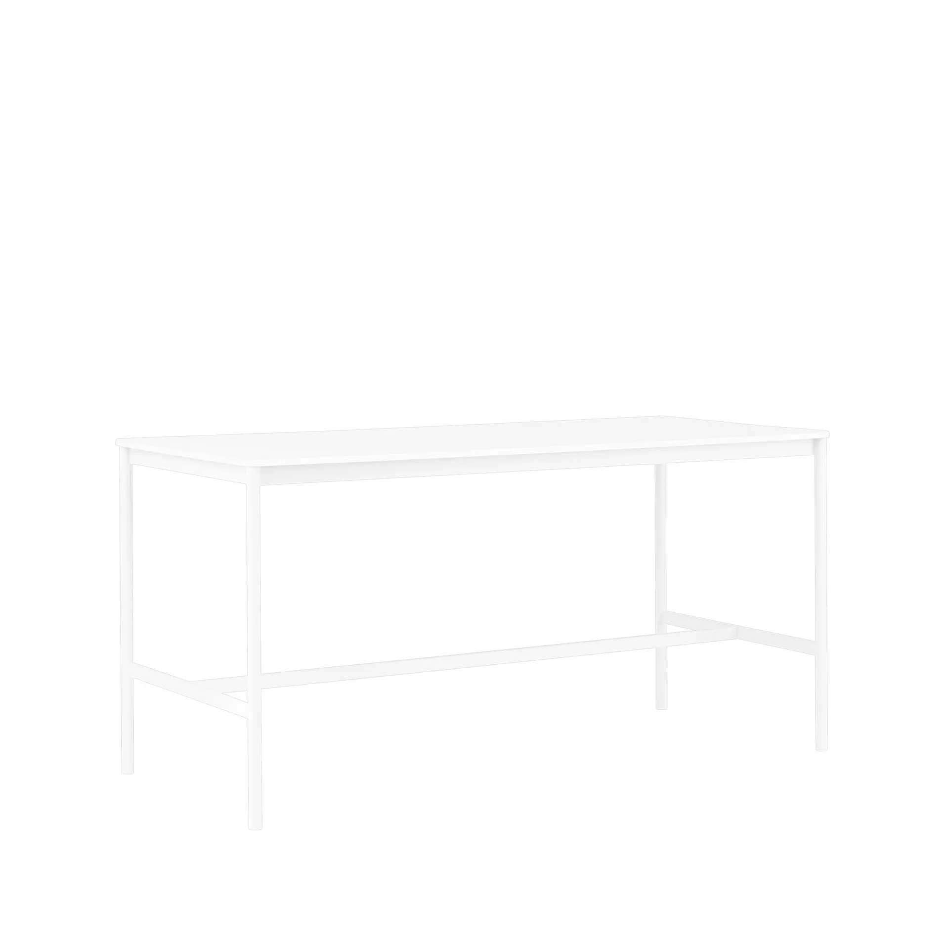 Base High -baaripöytä, White laminate, valkoinen runko, abs-reuna, l 85 p 190 k 95 Muuto