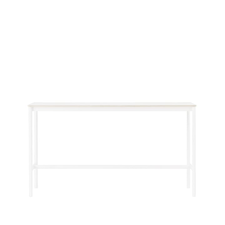 Base High -baaripöytä - White laminate, valkoinen runko, vanerireuna, l 50 p 190 k 105 - Muuto