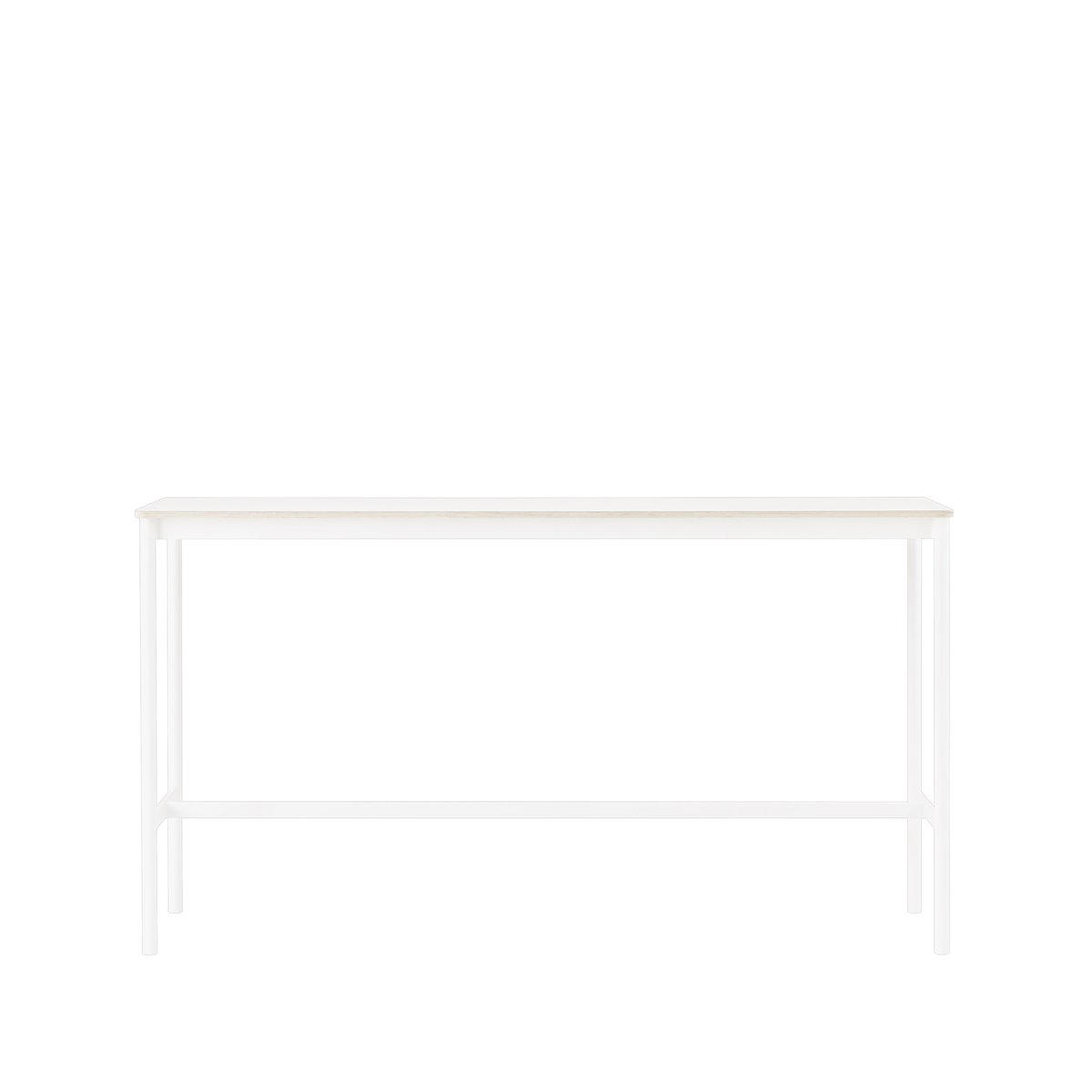 Muuto Base High -baaripöytä White laminate valkoinen runko vanerireuna l 50 p 190 k 105