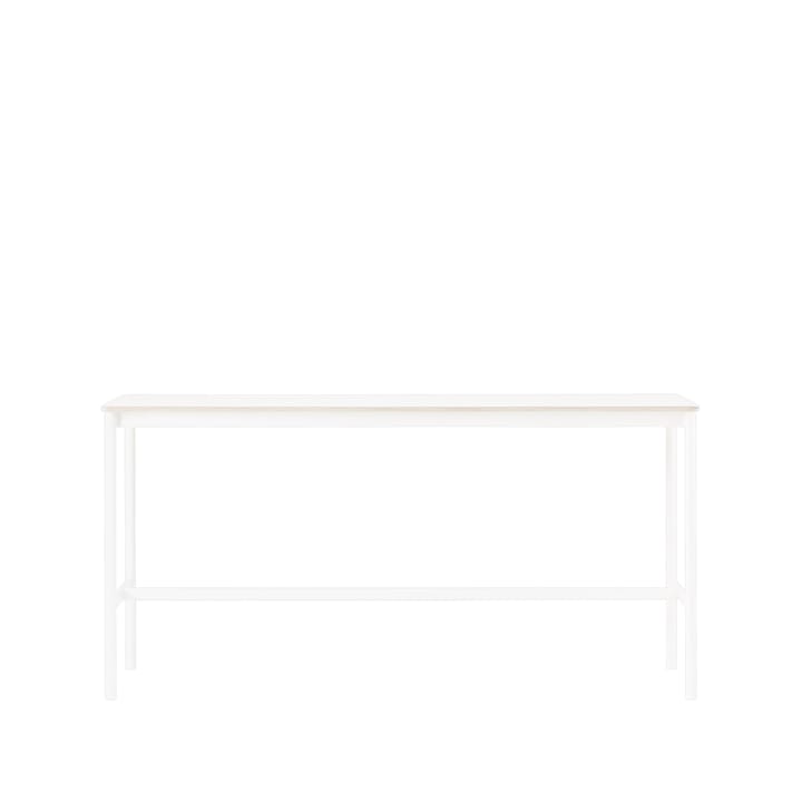 Base High -baaripöytä - White laminate, valkoinen runko, vanerireuna, l 50 p 190 k 95 - Muuto