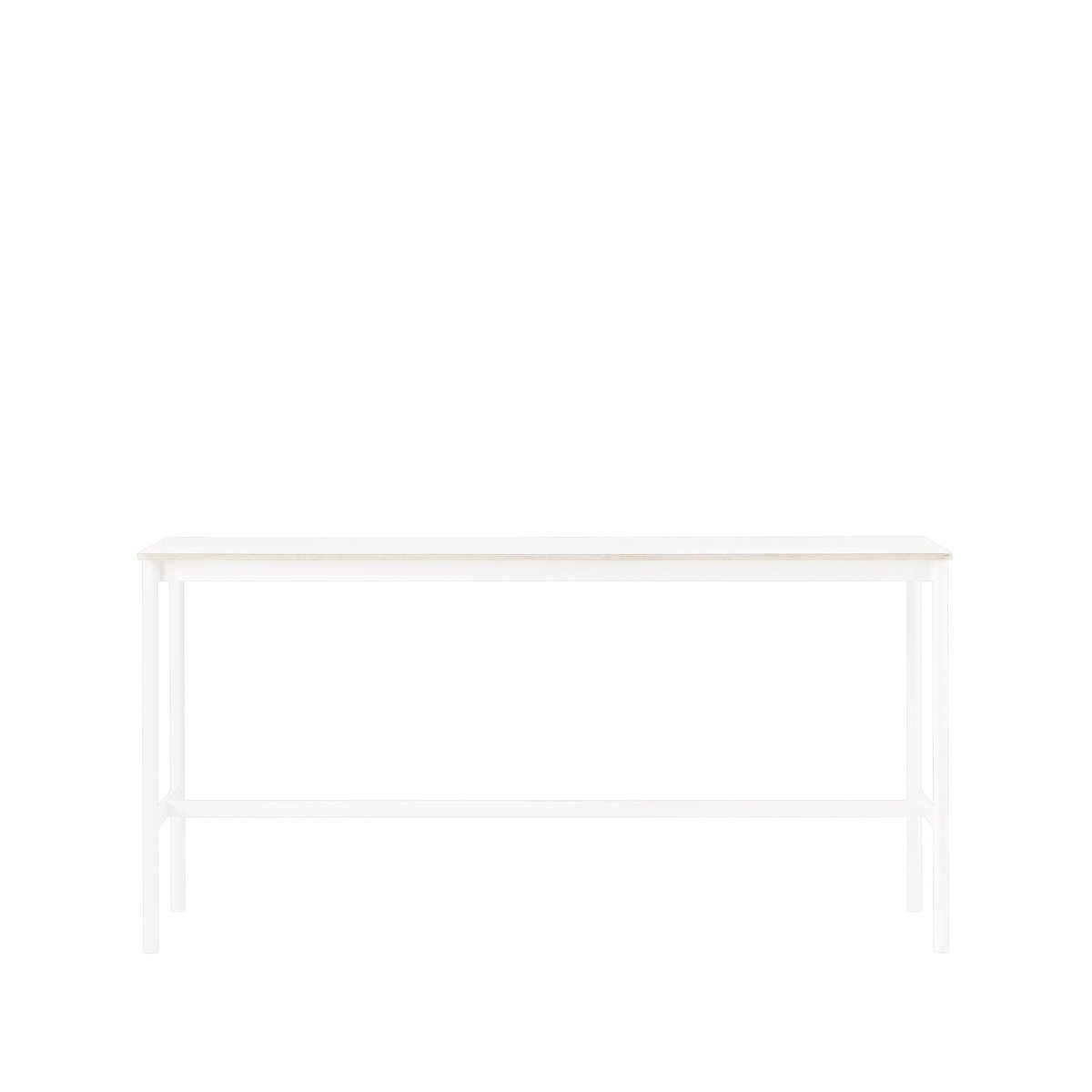 Muuto Base High -baaripöytä White laminate valkoinen runko vanerireuna l 50 p 190 k 95