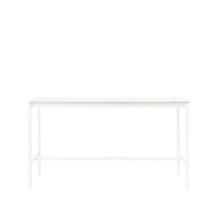 Base High -baaripöytä - White laminate, valkoinen runko, vanerireuna, l 85 p 190 k 105 - Muuto
