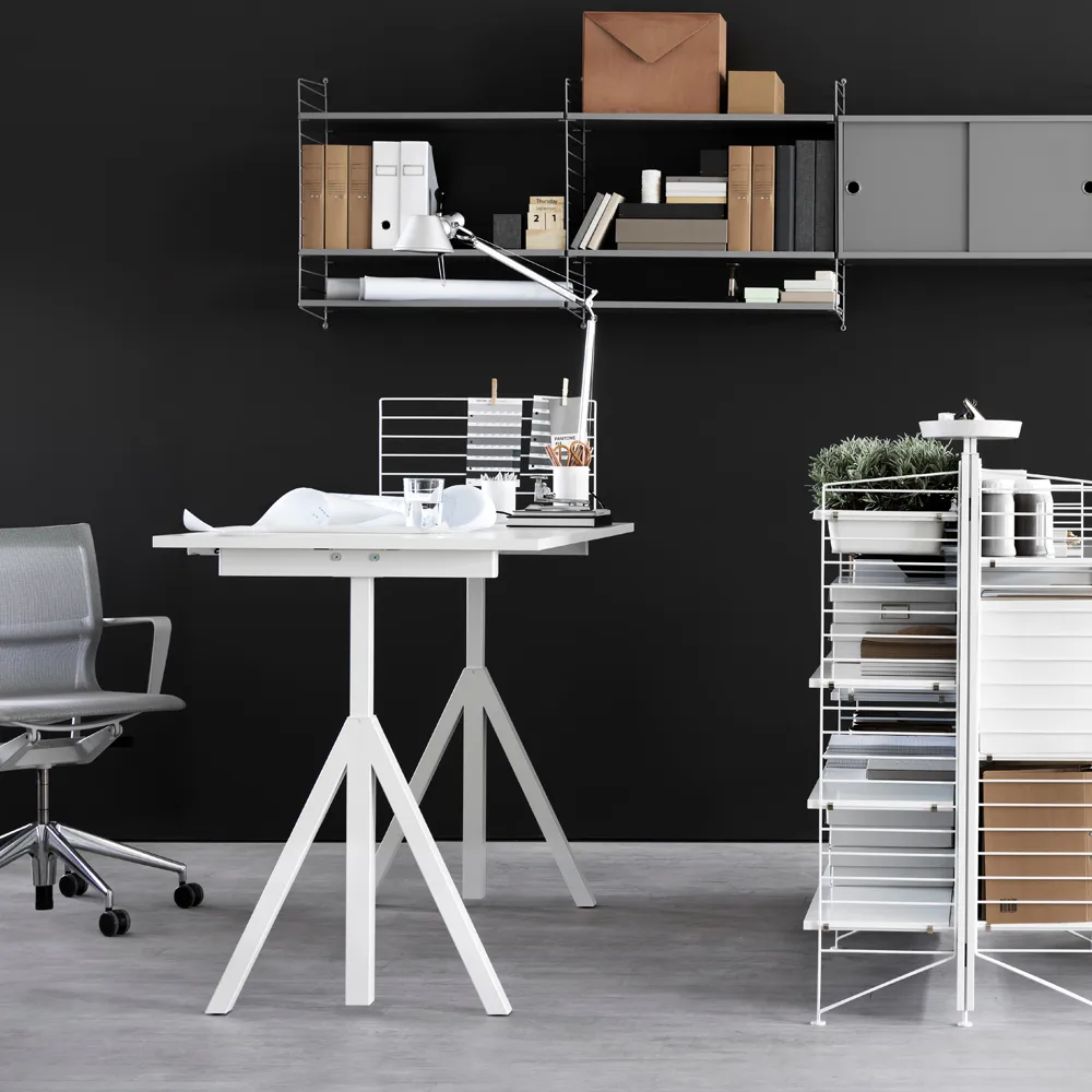 Base ruokapöytä, Black, vanerireuna, 140 x 80 cm Muuto