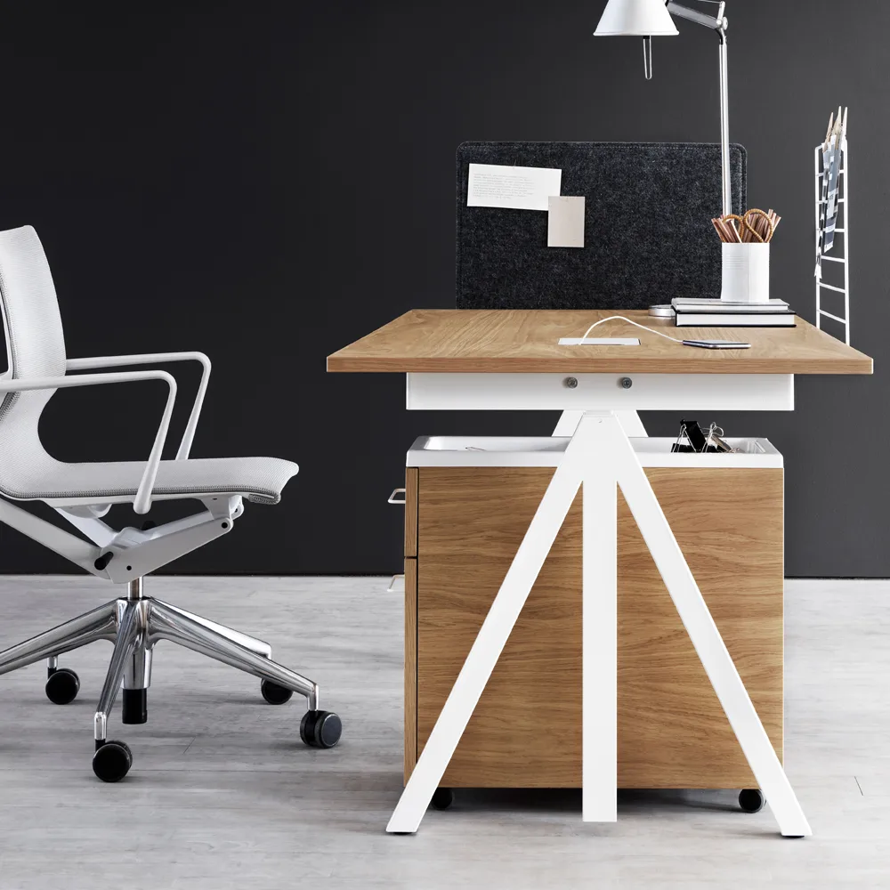 Base ruokapöytä, Black, vanerireuna, 140 x 80 cm Muuto