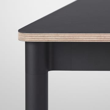 Base ruokapöytä - Black, vanerireuna, 190 x 85 cm - Muuto