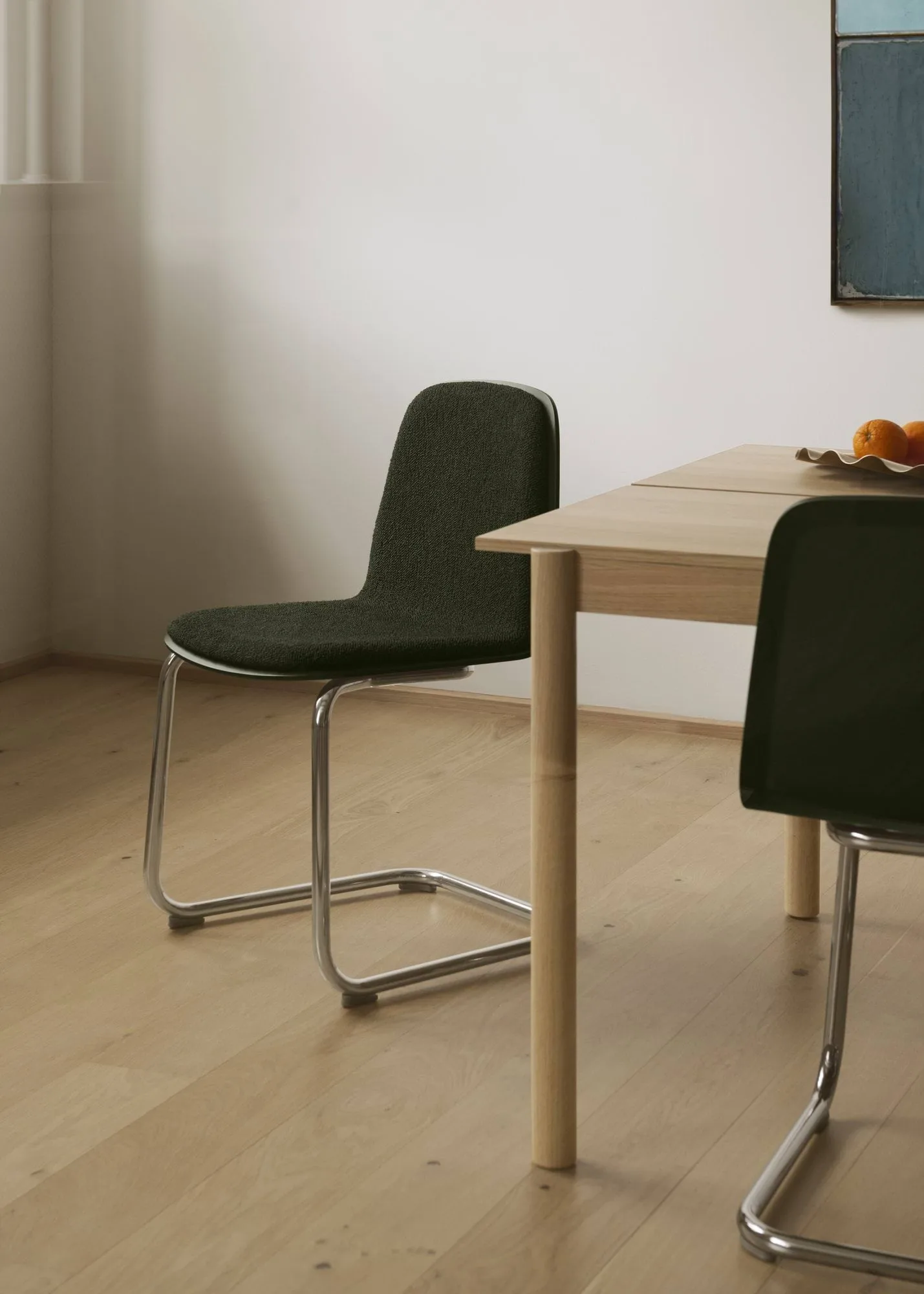 Brink Chair Cantilever Base tuoli, Tammi-kromi Muuto