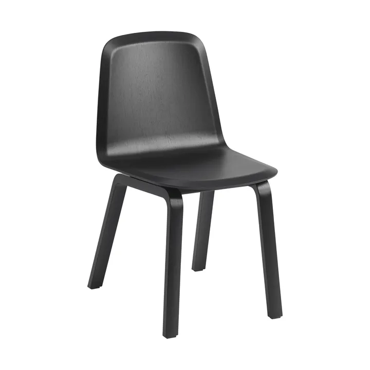 Brink Chair Wood Base tuoli - Musta - Muuto