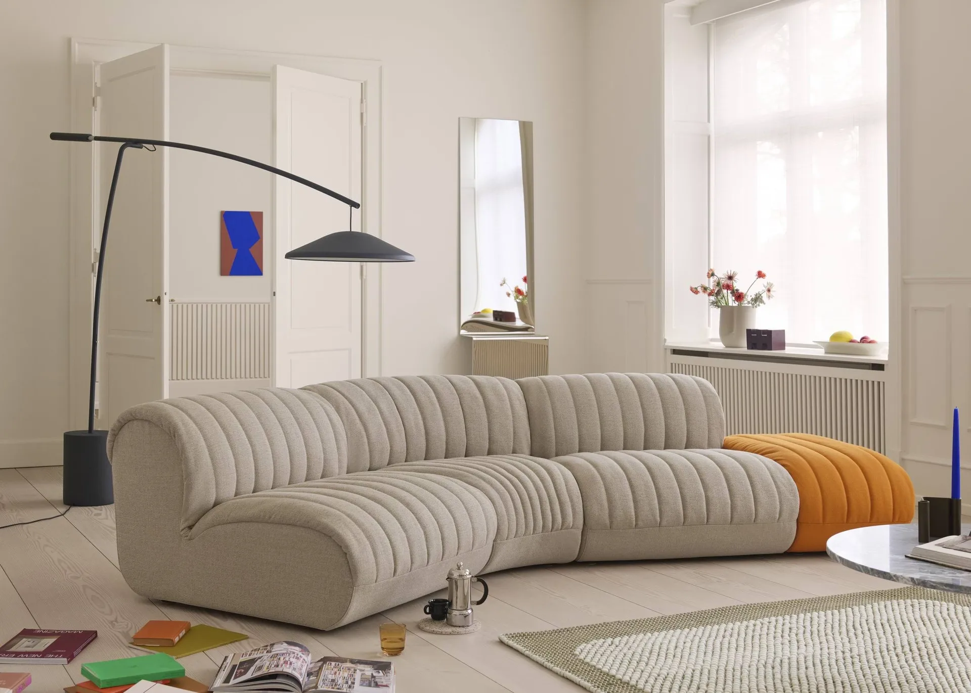 Coltre modulaarisohva, Kokoonpano 1, turf-sand, 2-istuin Muuto
