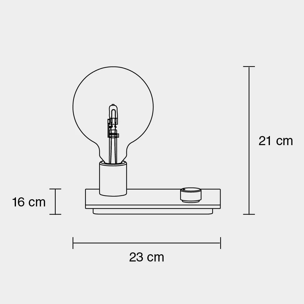 Control pöytävalaisin, harmaa Muuto