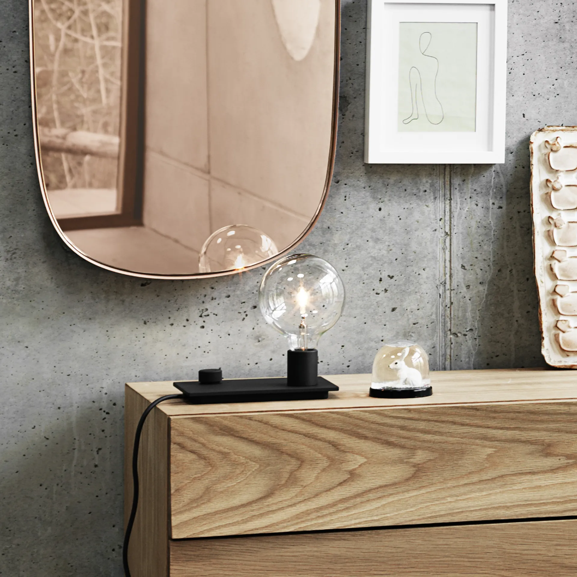 Control pöytävalaisin, musta Muuto