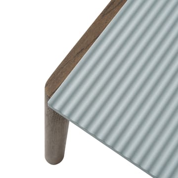 Couple 1 Wavy -sohvapöytä 40 x 84 x 40 cm - Pale blue-dark oiled oak - Muuto