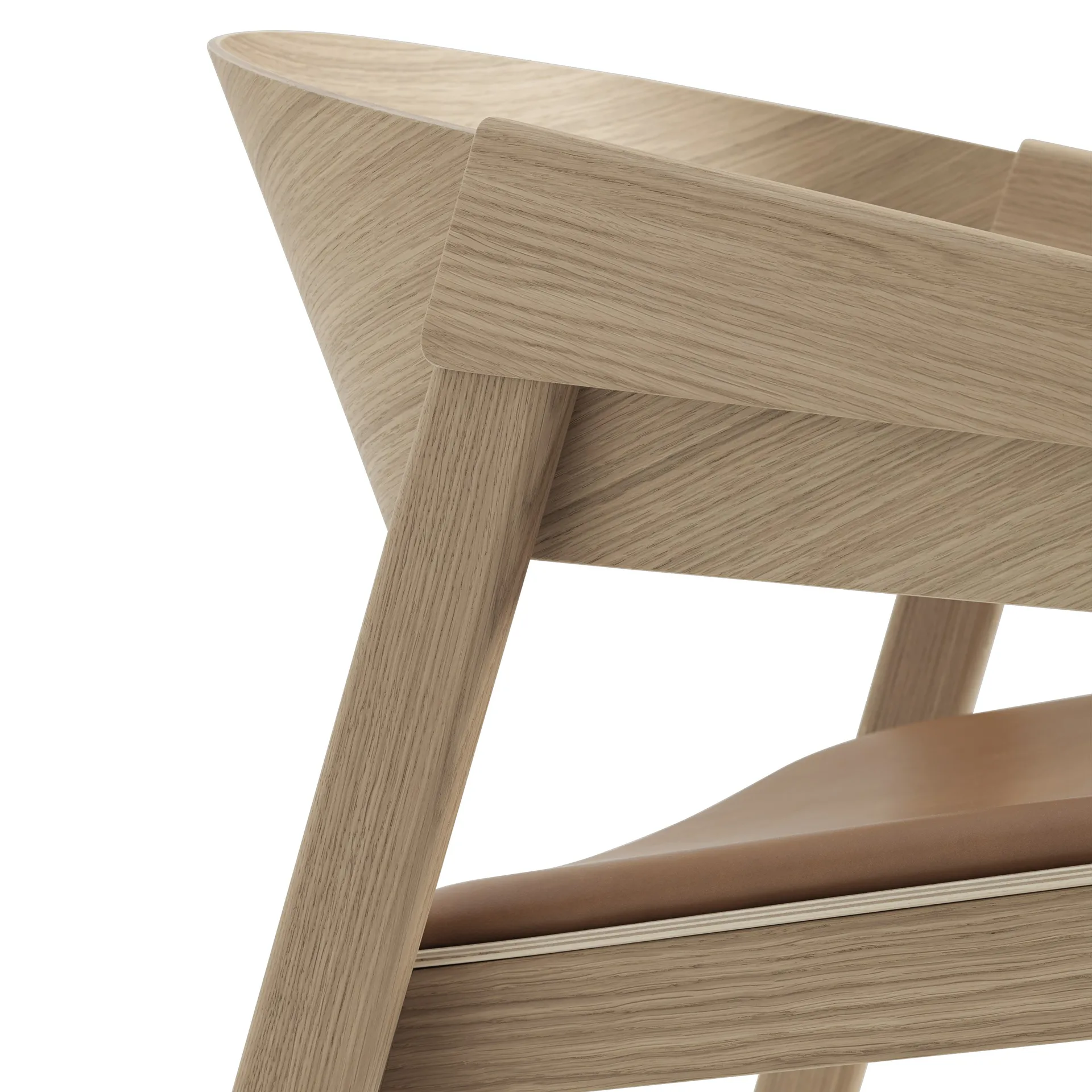 Cover lounge chair leather, Konjakki-tammi Muuto