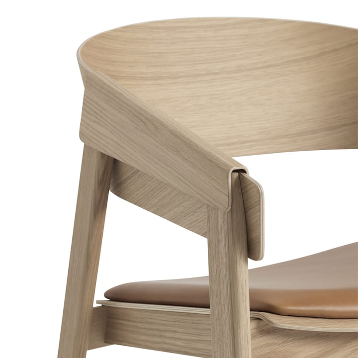 Cover lounge chair leather, Konjakki-tammi Muuto