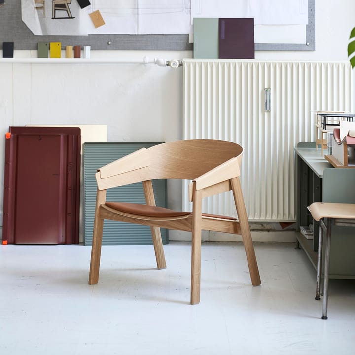 Cover lounge chair leather, Konjakki-tammi Muuto