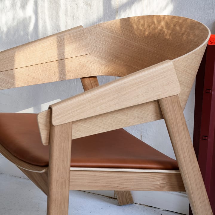 Cover lounge chair leather, Konjakki-tammi Muuto