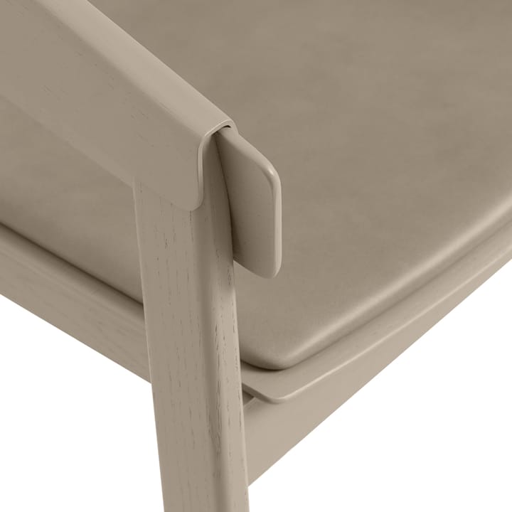 Cover nojatuoli verhoiltu istuinosa, Refine leather cognac-Oak Muuto