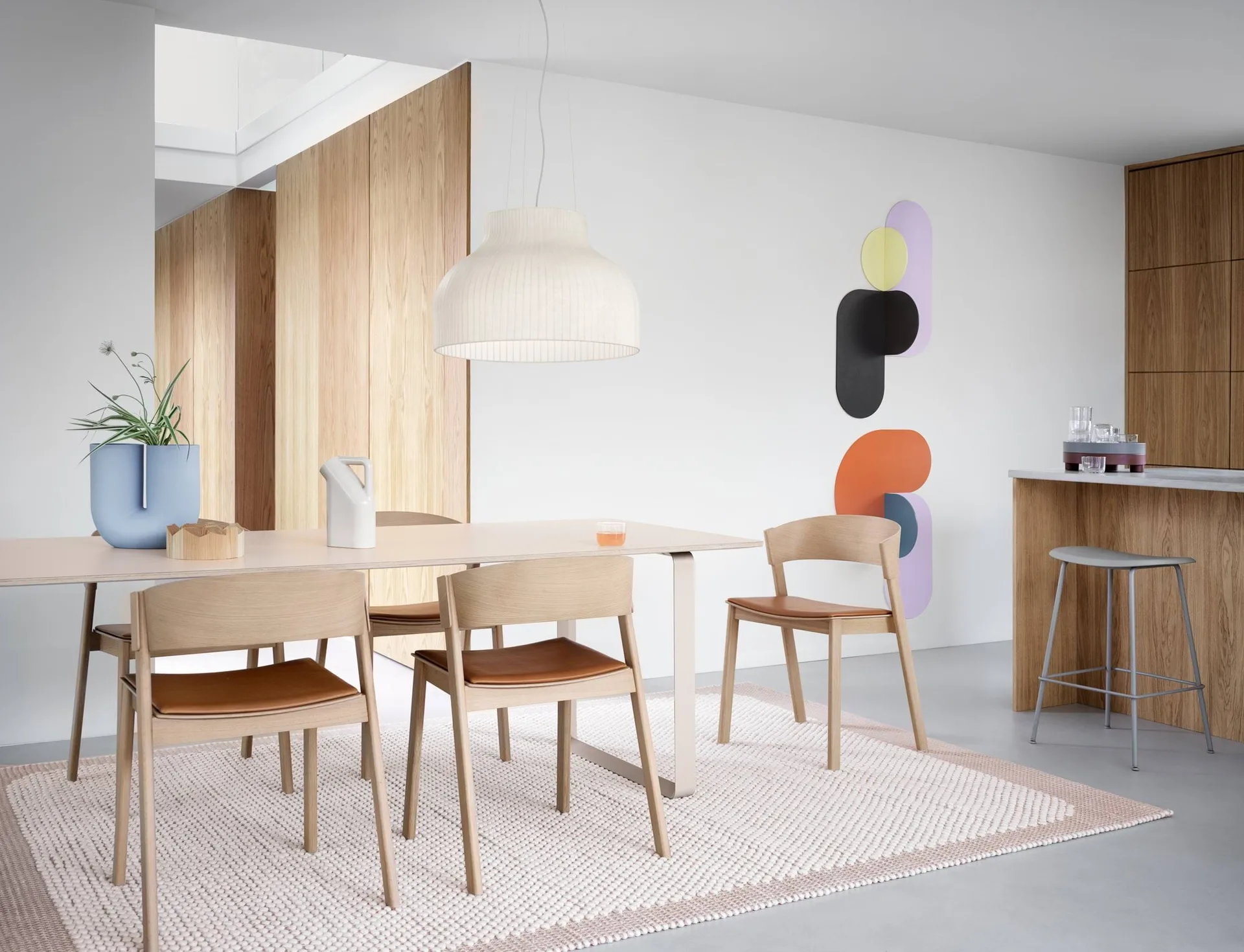 Cover Side Chair leather, Konjak-tammi Muuto