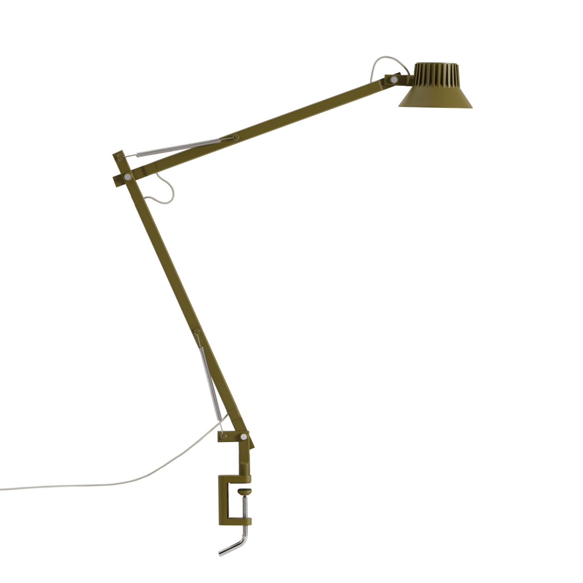 Muuto Dedicate L2 pöytävalaisin kiinnikkeellä Brown Green