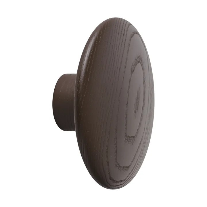 Dots Wood vaatekoukku - Ruskeanpunainen, Ø9 cm - Muuto