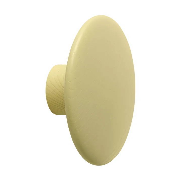 Dots Wood vaatekoukku - Yellow-beige, Ø9 cm - Muuto