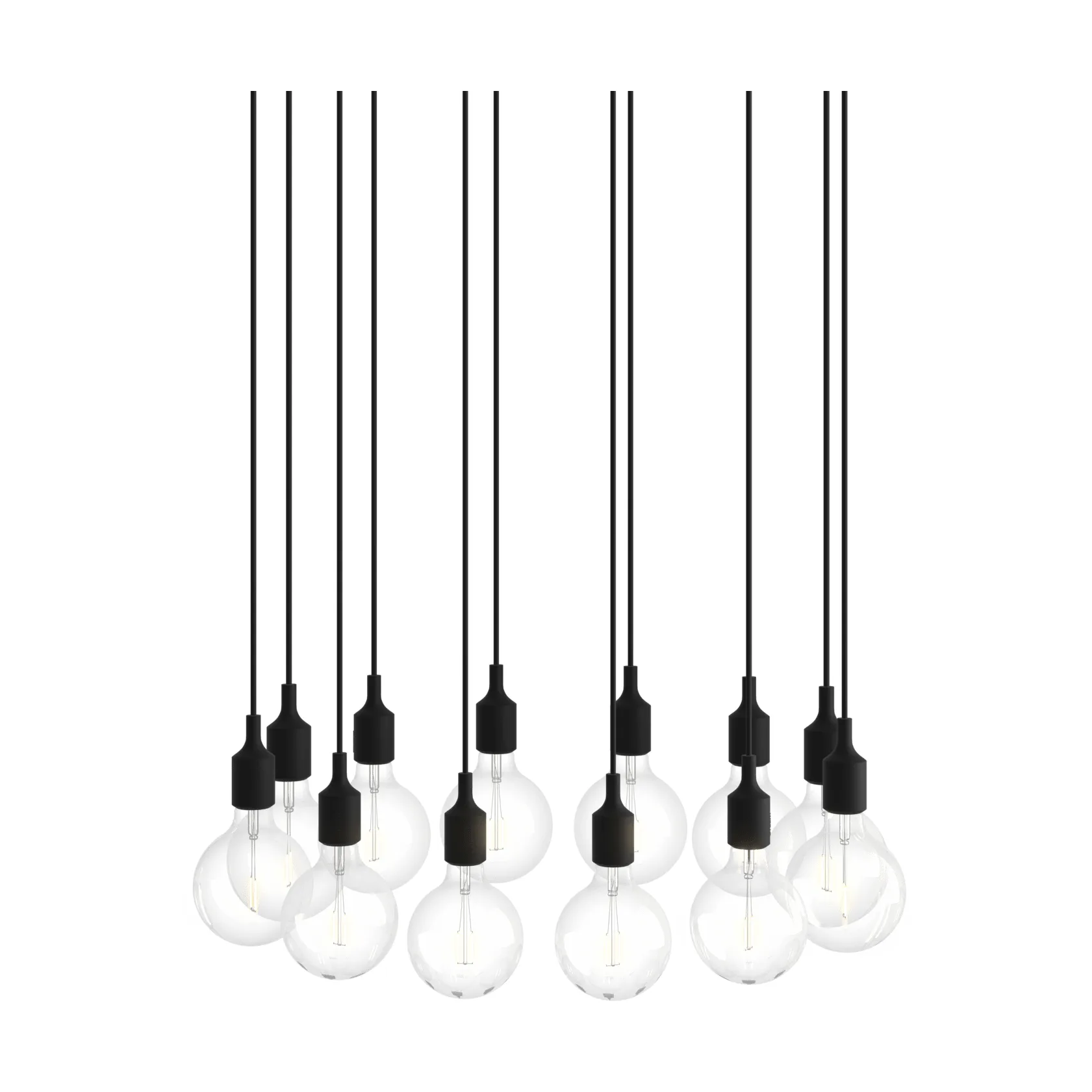 E27 Pendant Cluster 12 kattovalaisin, Black Muuto