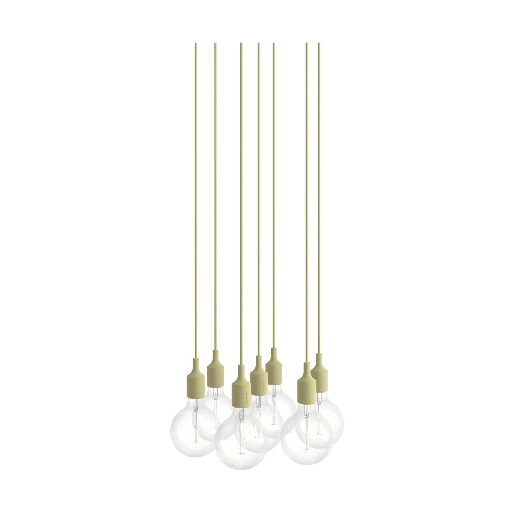 E27 Pendant Cluster 7 riippuvalaisin, Beige green Muuto